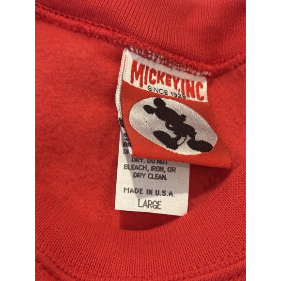 Vintage Mickey Mouse 25th Anniversary Walt Disney World Sweatshirt Men’s Size Lg - Picture 5 of 6